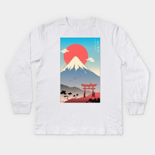 Ikigai in Mt. Fuji Kids Long Sleeve T-Shirt
